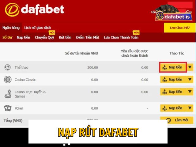 dieu kien nap rut dafabet nguoi choi can biet Rút tiền Dafabet qua thẻ cào